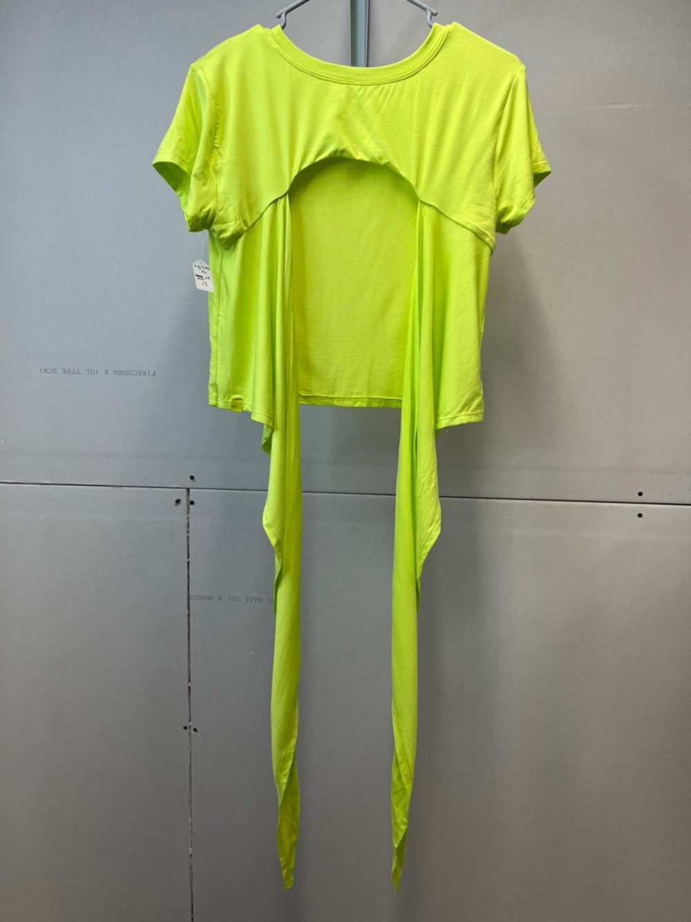 Legislates Neon Yellow Reversible Tie-Back Crop Top - Women - Picture 5 of 8